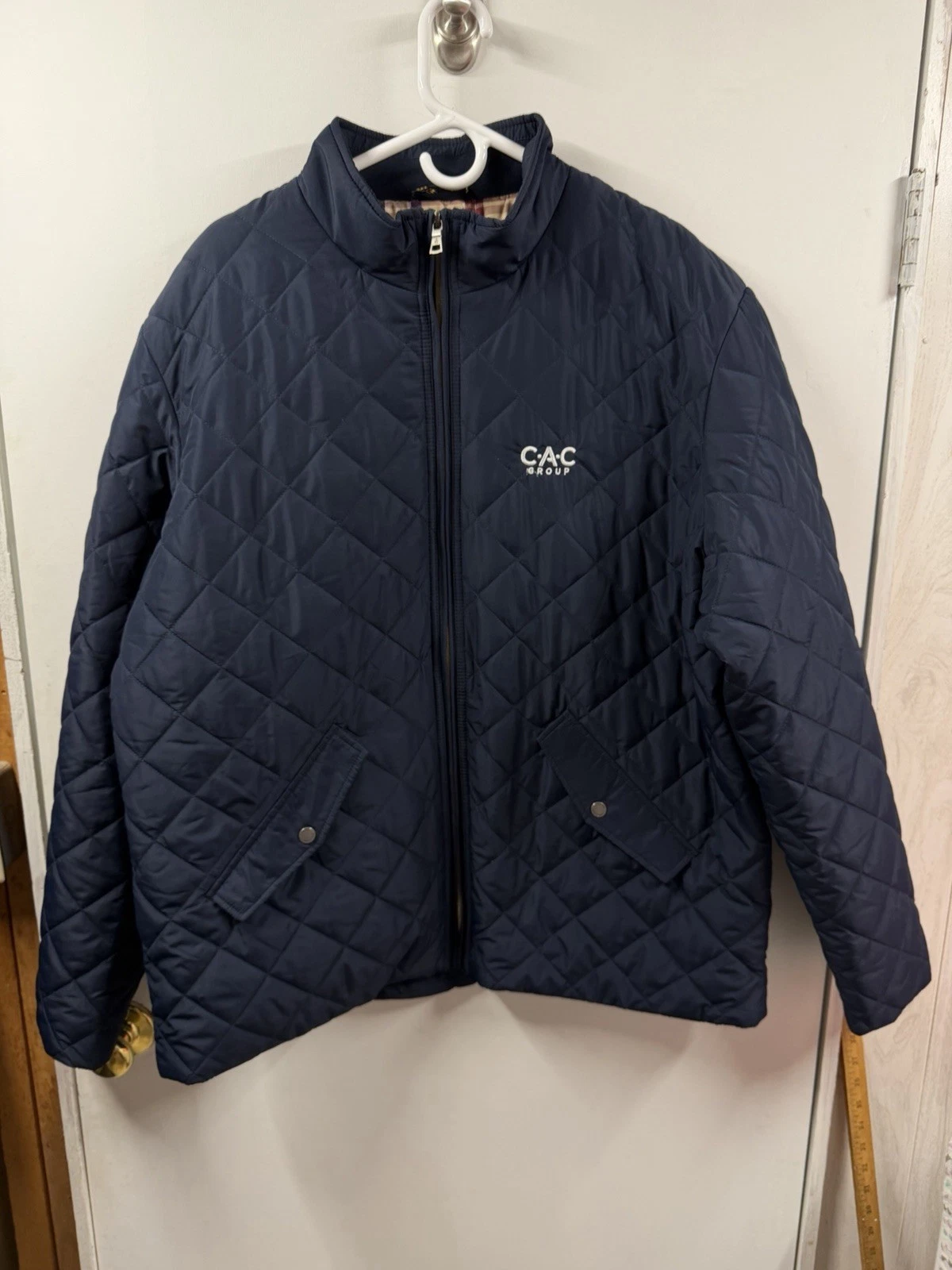 Brooks Brothers Diamond-Quilted Jacket Insulated Sz 2XL Blue LOGO CAC Group