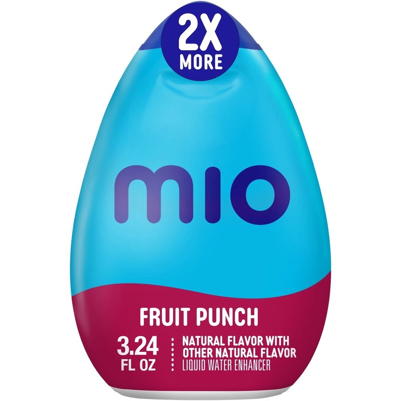 (12 pack) MiO Fruit Punch Sugar Free Water Enhancer, 3.24 fl oz Big Bottle