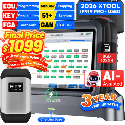 XTOOL USED IP919 PRO ECU Programming OBD2 Scanner Diagnostic Tool Key Programmer