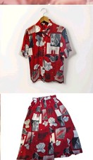 Damska spódnica i bluzka Vintage Co Ord rozmiar M L 2 sztuki