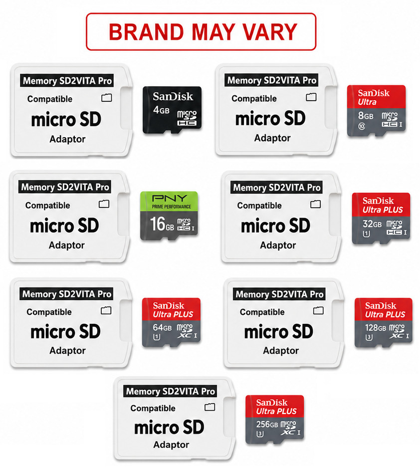 1GB-256GB V5.0 SD2VITA Vita Memory Card Pro Adapter + Micro SD for PSV PS Vita