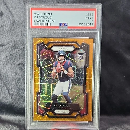 Panini Prizm C.J. Stroud Lazer Prizm Rookie #339 Houston Texans PSA 9 2023