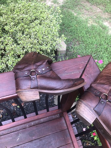 Vintage Abilene Herren Westernstiefel gebraucht schweres Leder 10,5 EE Men’s