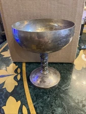 (1)  Roma S.L. Silver Plated Champagne Goblet Madrid, Spain Tarnished