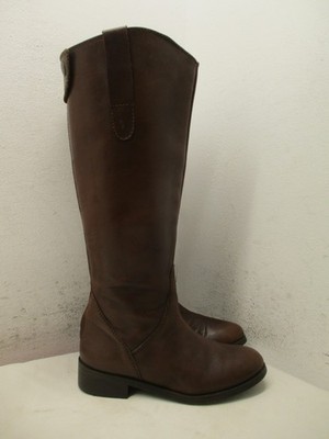 Steven By Steve Madden RIDING Women Sz 6.5 M Brown Leather Zip Knee High Boots