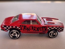2001 HOT WHEELS 1967 CHEVY CAMARO PUNK ROCK RED 1:64 DIECAST 2 3/4" CAR W/ BLACK