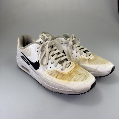 Nike Golf Air Max Golfschuhe ohne Spikes in weiß und schwarz. UK Größe 9