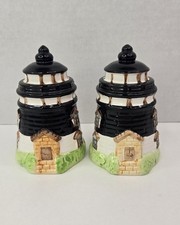 Lighthouse Salt and Pepper Shakers With Stoppers Vintage