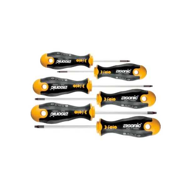 Felo - Ergonic - Schraubendrehersatz Mit 3K-Griff, 6-Tlg. - Tx 8 - Tx 25 --image