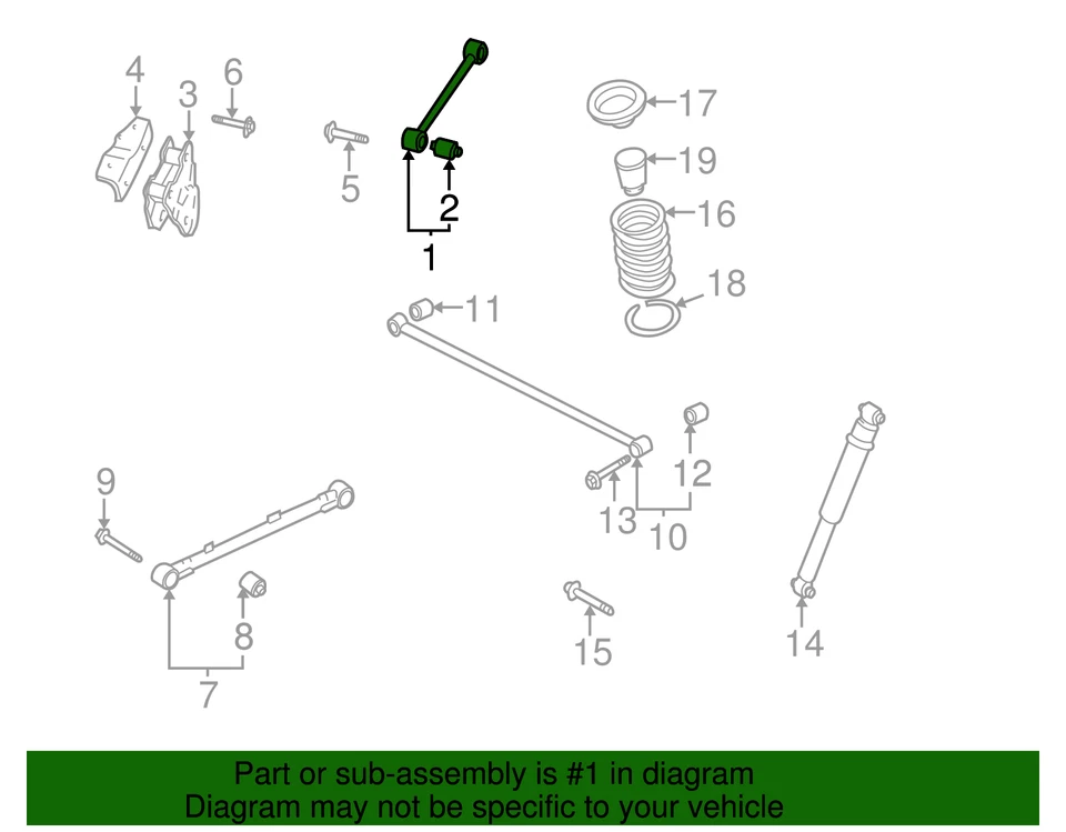 Nissan Pathfinder 2001-2004 genuino - brazo de control superior 55120-2W100 Foto 3 de 3