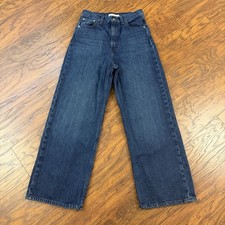 Levis Jeans Womens 26 Loose Fit Wide Leg High Rise Dark Wash Denim 25x26