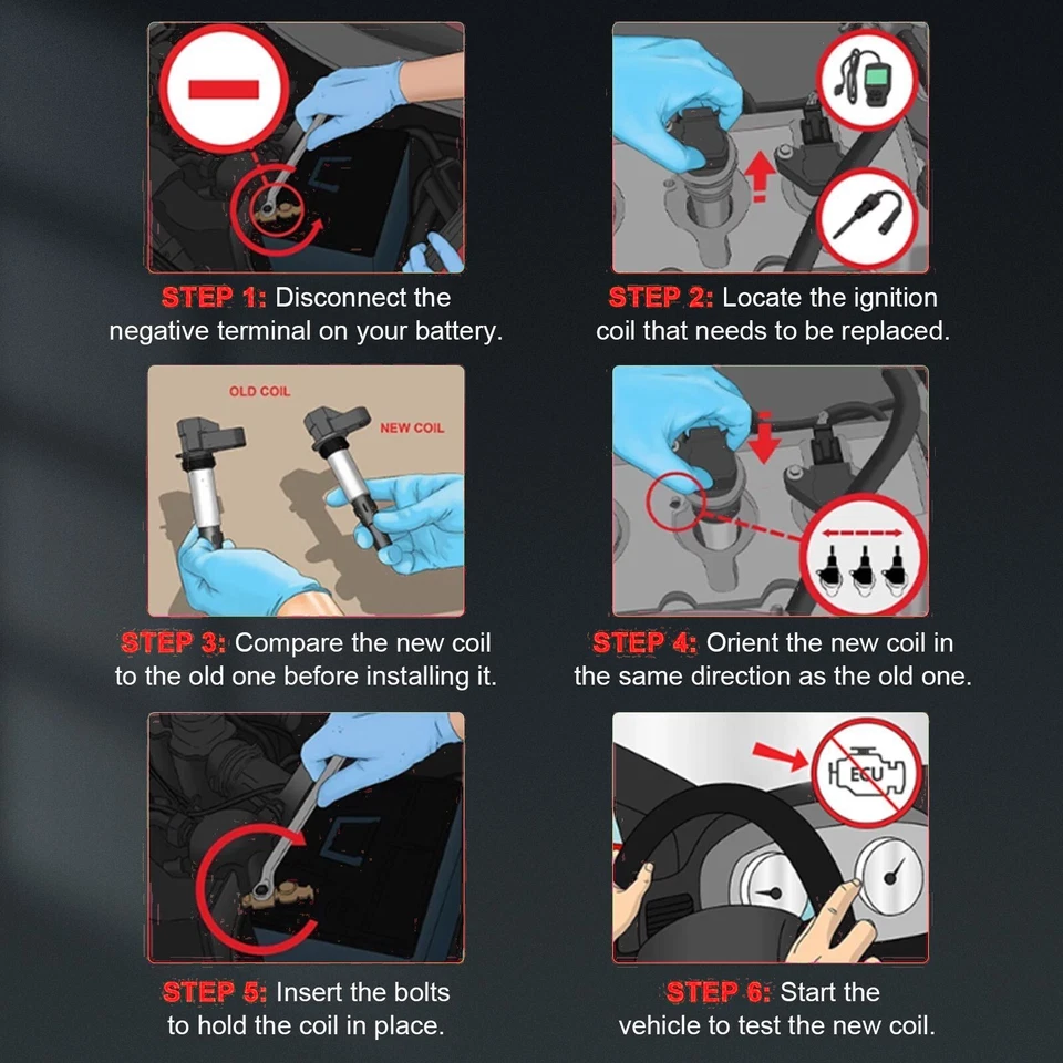 Ignition Coil+PLug For Toyota Corolla Matrix Prius Scion 2009-2013 L4 1.8L UF596 - Image 3 of 4