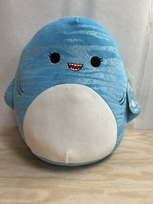 Squishmallows 12 Zoll Lamar der Walhai von Kellytoy Neu mit Etikett