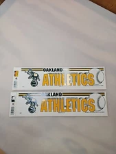 Oakland Athletics Bumper Sticker MLB 1989 Tag Express Rare Vintage Lot Of 2 
