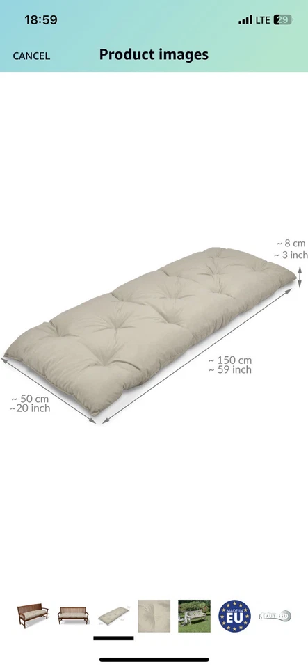 sitzkissen bank / bankkissen - Bild 3 von 4