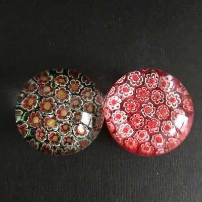 2pcs Paperweight Paperweight Glass Ball Glass Decorative Millefiori Pattern 6cm