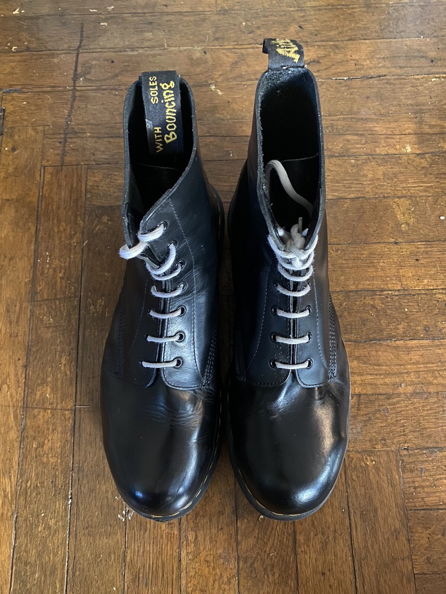 靴 Dr.Martens UK.PUNK boots VINTAGE 80s DOC DR MARTENS Steel Toe Black Size 12 Boots UK