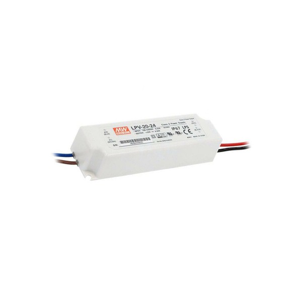 LPV-20-24 Netzteil: Impuls Led 20,2W 24VDC 0,84A 90-264VAC 127-370VDC Mean Well-image