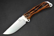 Busse Combat Custom Park Ranger .155" Satin INFI Blade, Full Oak Wood Handle