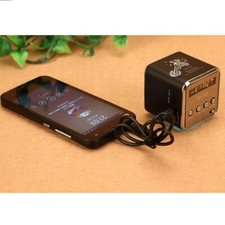 1  Portable Mini Speaker Music Player FM Radio Receiver MicroSD TF USB MP3 Black