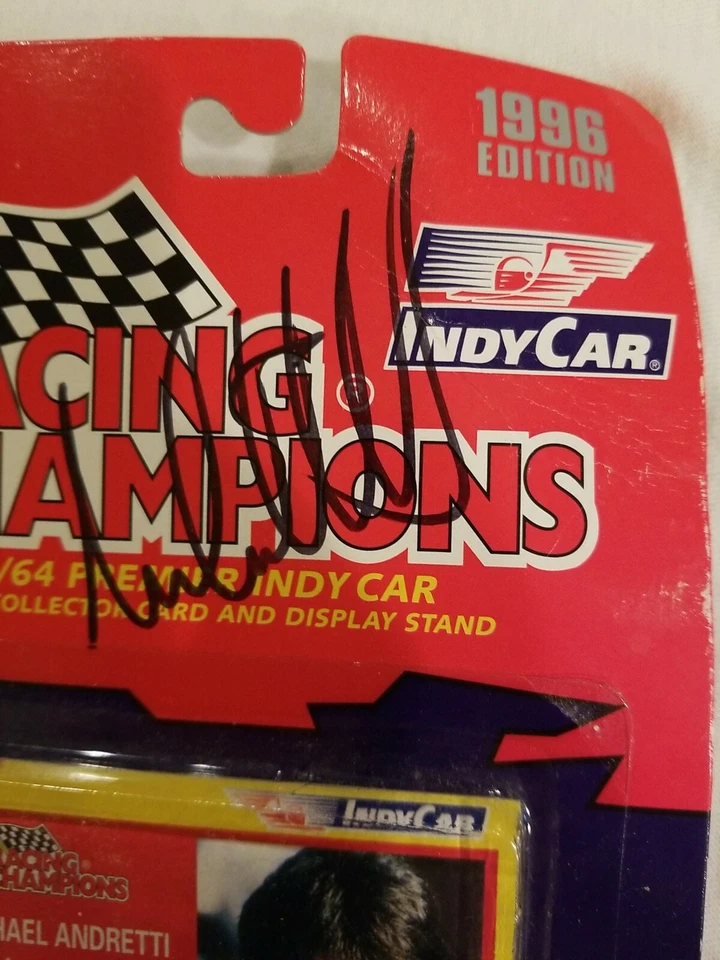 1996 Edition Racing champions indycar, Black #6 Micheal Andretti NEW AUTOGRAPHED - Image 3 of 4
