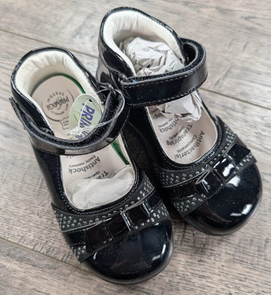Baby Girl Clothes New Primigi Size 5.5 Nero Brixa Black Mary Jane Dress Shoes - Image 2 of 4