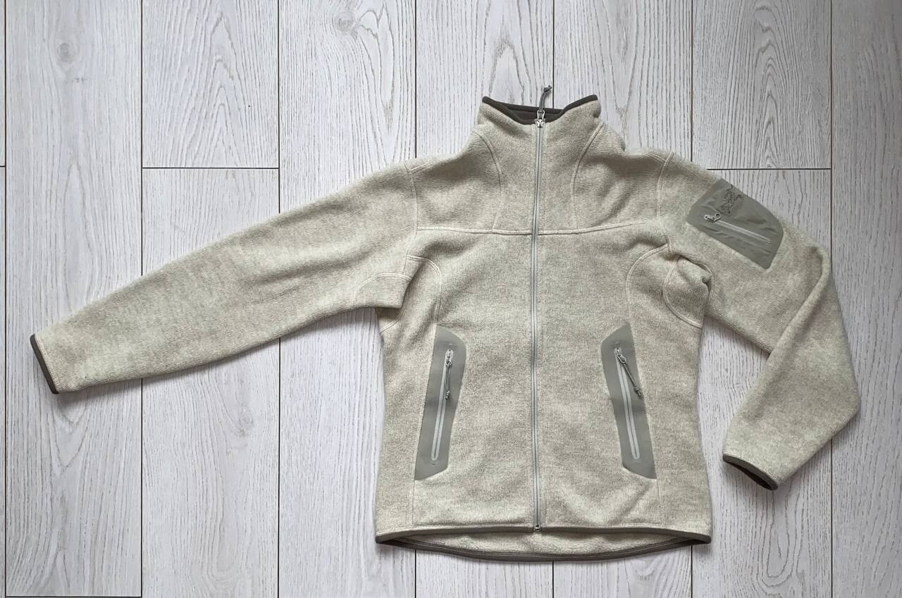 ARC'TERYX Cardigan Arcteryx Polartec donna cerniera intera coperto giacca in pile sci neve taglia M