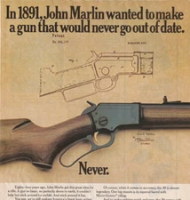 1975 MARLIN Model 39 Lever Action Rifle - Original Gun PRINT AD 21x28cm ARM