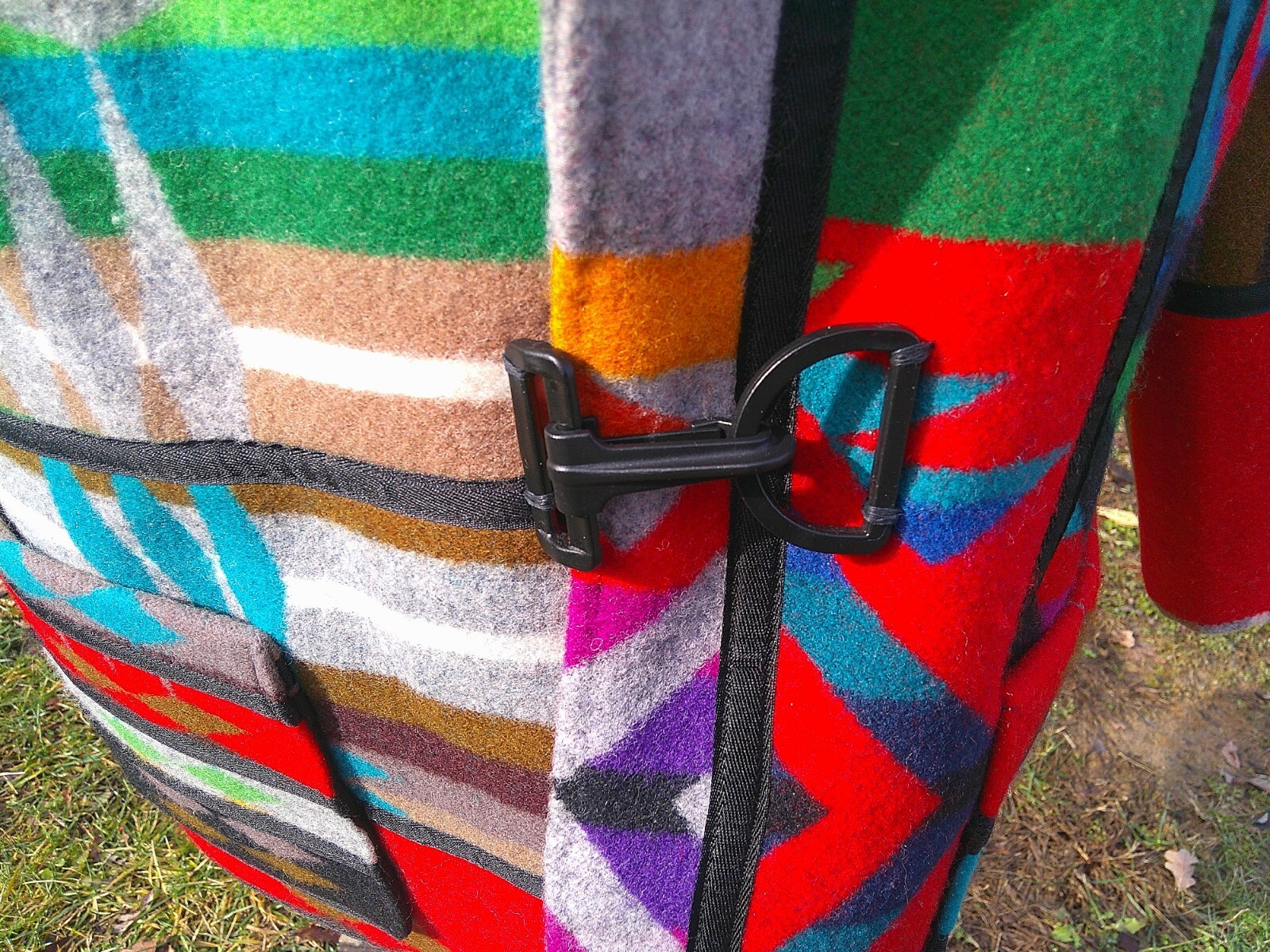 Handmade OOAK Pendleton Patchwork Blanket Wool Ja… - image 6