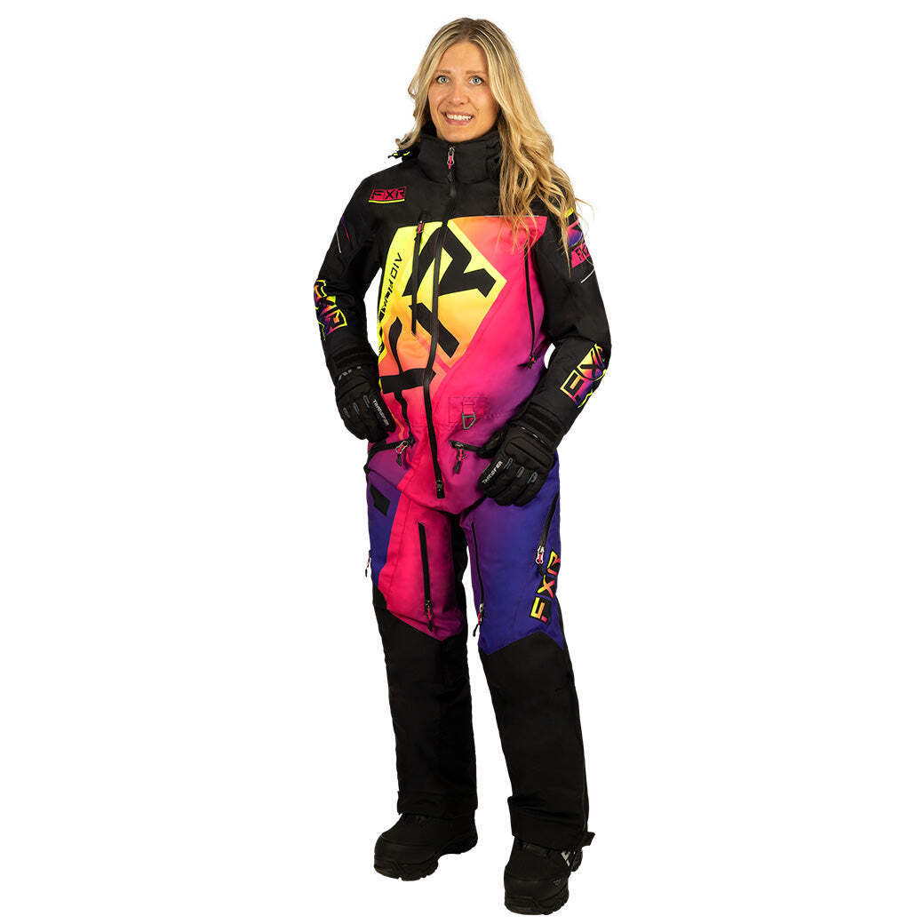 FXR CX Lite Women's Snowmobile Monosuit - Neon Fusion/Black | eBay