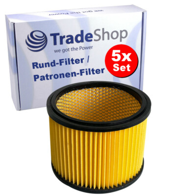 5x Ersatz Faltenfilter für Einhell BT-VC 1250 SA BT-VC 1500 SA BT-VC 1500 SA 5