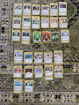 Large Lot Of Pokemon TCG Cards Trainer Common And Uncommon Trainer Cards