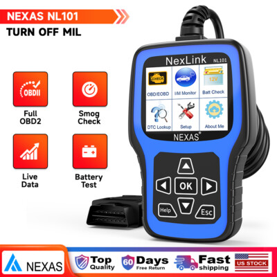 OBDII Scanner Battery Tester Car OBD2 Diagnostic Tool Check Engine NEXAS NL101