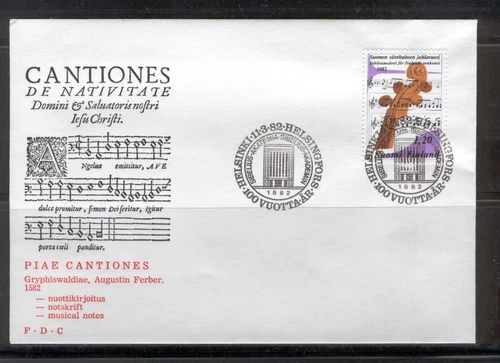 Finland E05 FDC 1982 1v Music Stringed instrument SC