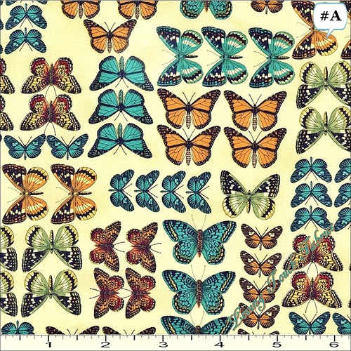 TIMELESS TREASURES "MODERN CURIOSITY" BOTANICAL BUTTERFLY BIRDS FABRICS (SELECT) - Picture 2 of 3