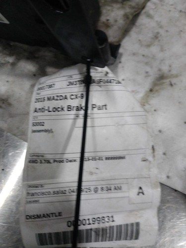 Conjunto de bomba y motor ABS usado se adapta a: Mazda Mazda cx-9 2015 montaje grado A - Imagen 4 de 5