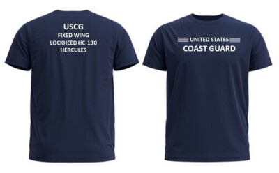 LOCKHEED HC-130 HERCULES COAST GUARD* *2-SIDED PERFORMANCE POLYESTER SHIRT