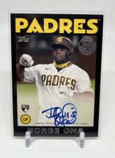 2021 Topps Series 2 Jorge Ona 1986 Baseball Auto Black /199 #86B-JON RC