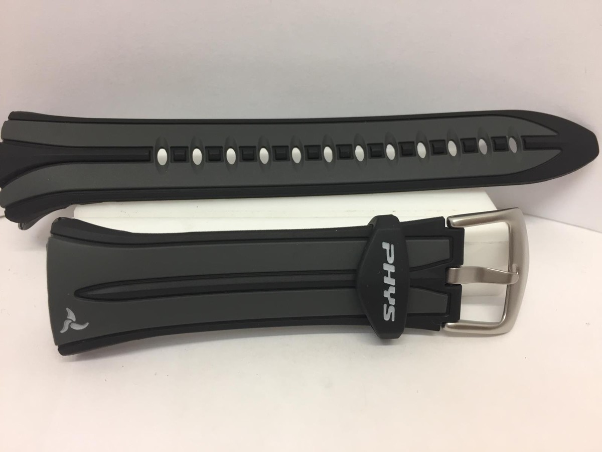 Casio watch band STR-100, STR-101, STR-111 Black/Gray Resin