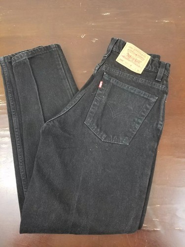 Vtg 90s Black Levi's 550 Mom Jeans 