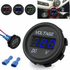 DC 12V-24V LED Panel Digital Voltage Volt Meter Motorcycle Car Display Voltmeter