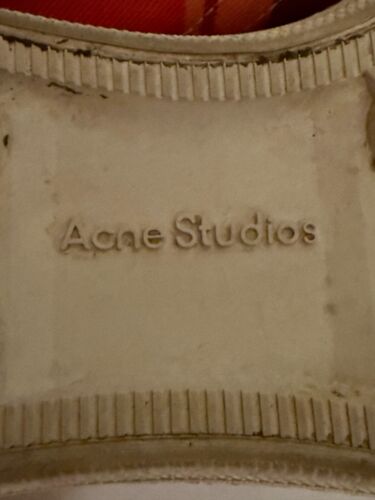 Acne Studios Red and White Plaid Sneakers, Size 7.5 US, Pre-loved, Out of Stock - Picture 3 of 9