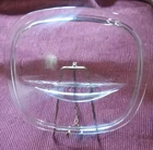 Vintage PYREX 7 3/8" Square Clear Replacement Glass Lid Butterfly Wing Handle