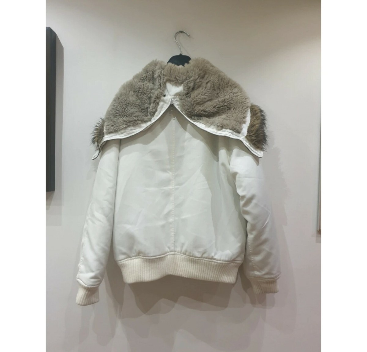 WOOLRICH Giubbotto bomber corto cordura SHORT WHITE PARKA piumino