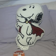 Peanuts Halloween Snoopy Vampire Sherpa 17" Plush Character Pillow