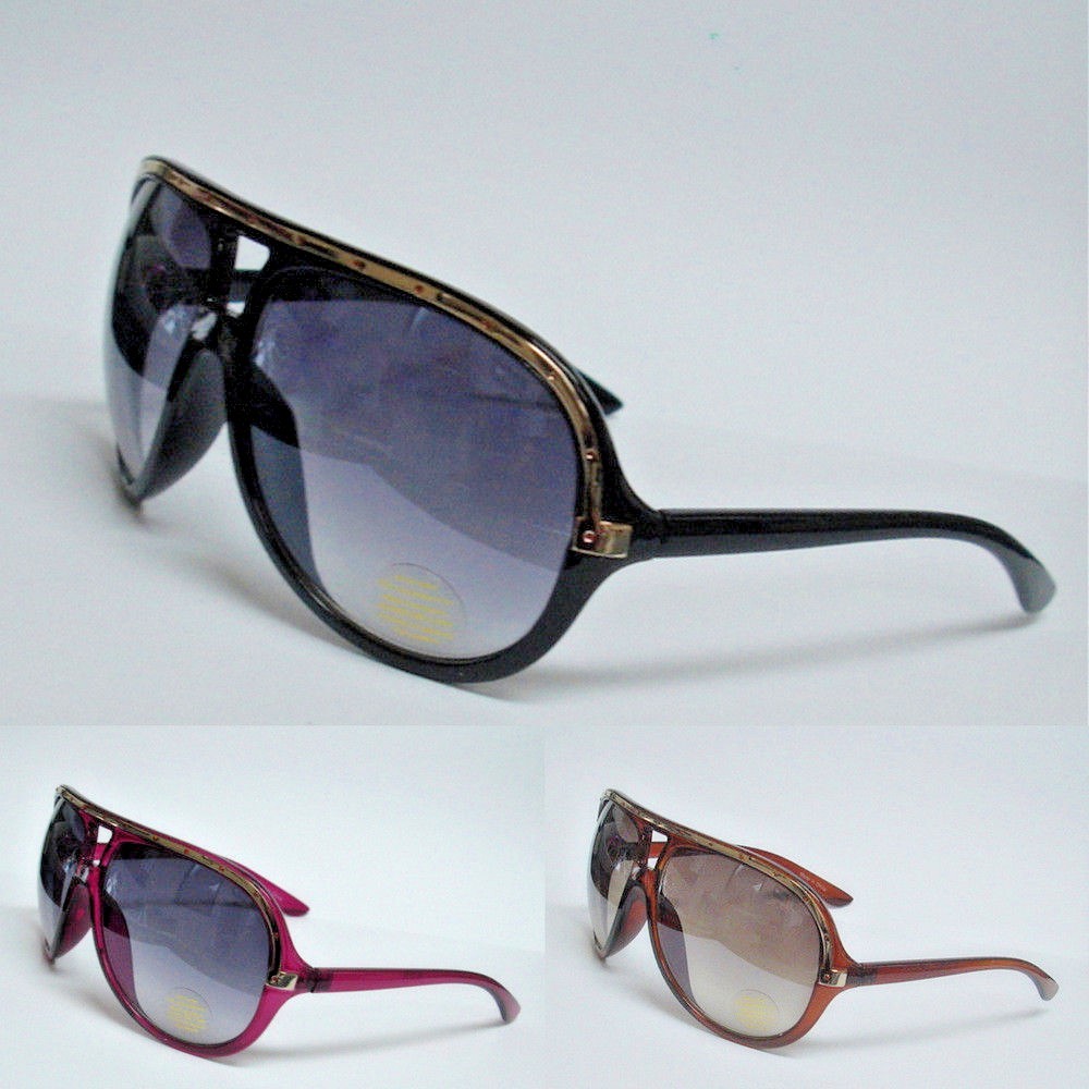 Aviator Sunglasses Black Smoke Lens, Brown, Burgundy Men Women Unisex IN2178-image