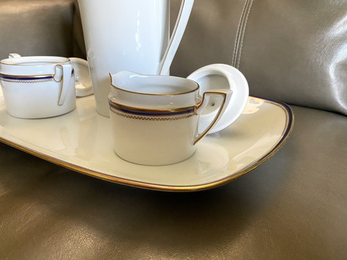 4 Pc Eschenbach Germany Baronet Royal Castle Coffee Pot Creamer Tray Sugar Bowl - Picture 2 of 12
