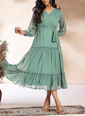 Flare Clothing Women's Maxi Dress Smocked Flare Dress XS to 2XL FLCL1045