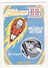 MIKE TROUT Hometown Heroes NICKNAMES INSERT Baseball Card Angel MILLVILLE METEOR