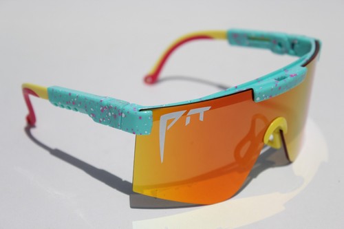 Gafas de sol PIT VIPER The Playmate 2000 polarizadas azul/naranja espejo NUEVO - Imagen 2 de 8